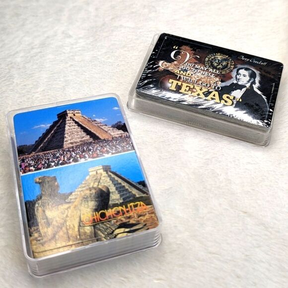 Brand New -2 Decks of Playing Cards - Davey Crockett Texas and Chichenitza - Picture 1 of 7